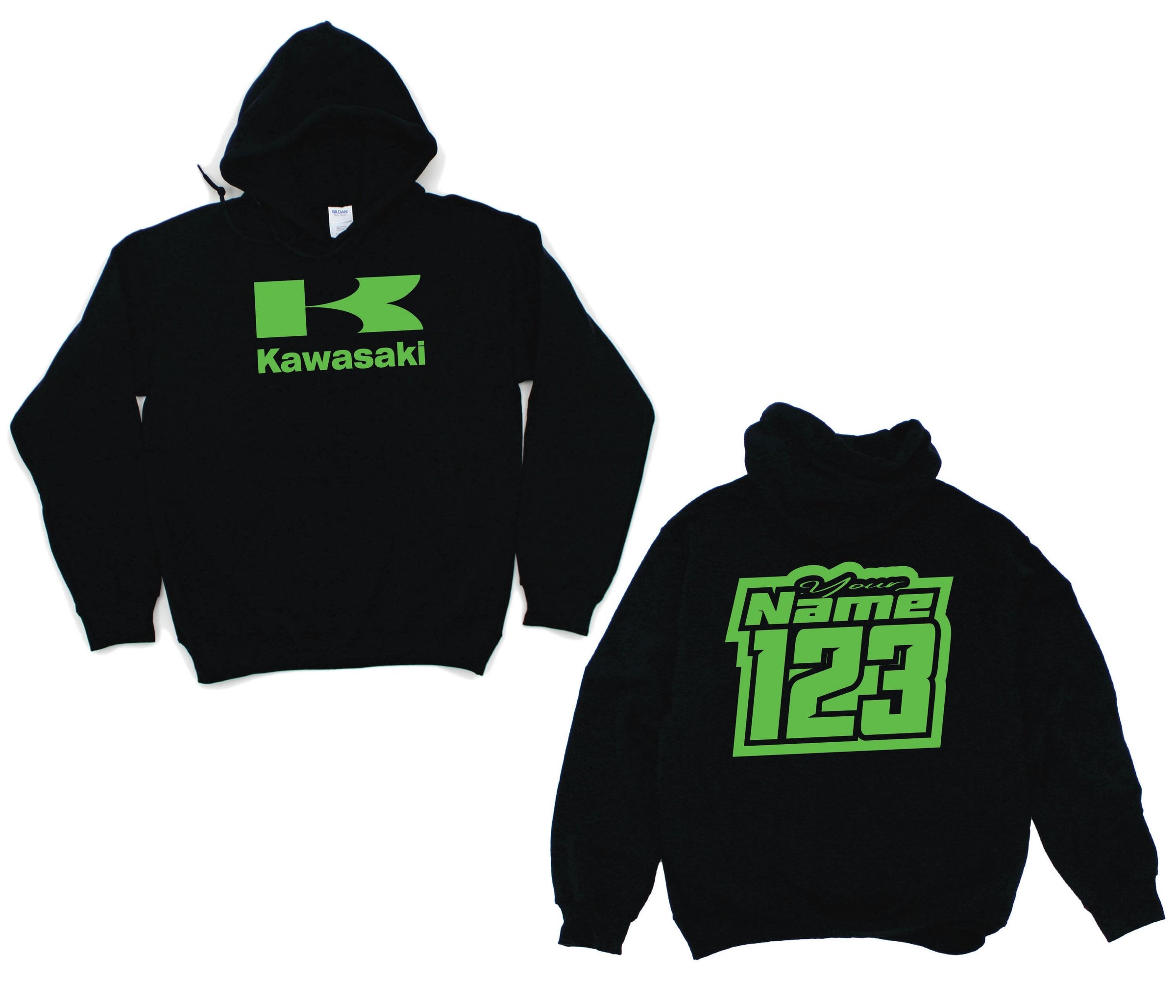 custom personalized Kawasaki motocross racing hoodie Site